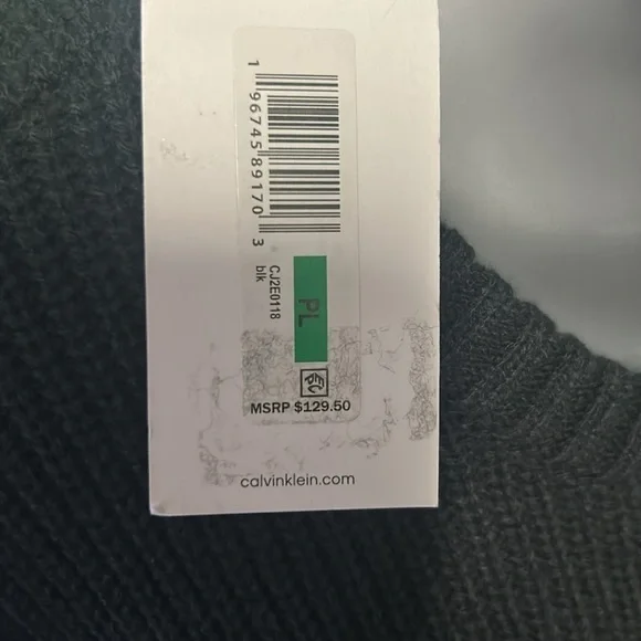 Calvin Klein Jeans Fall Long Sleeve Midi Sweater Dress w Zipper Slit - Picture 4 of 5